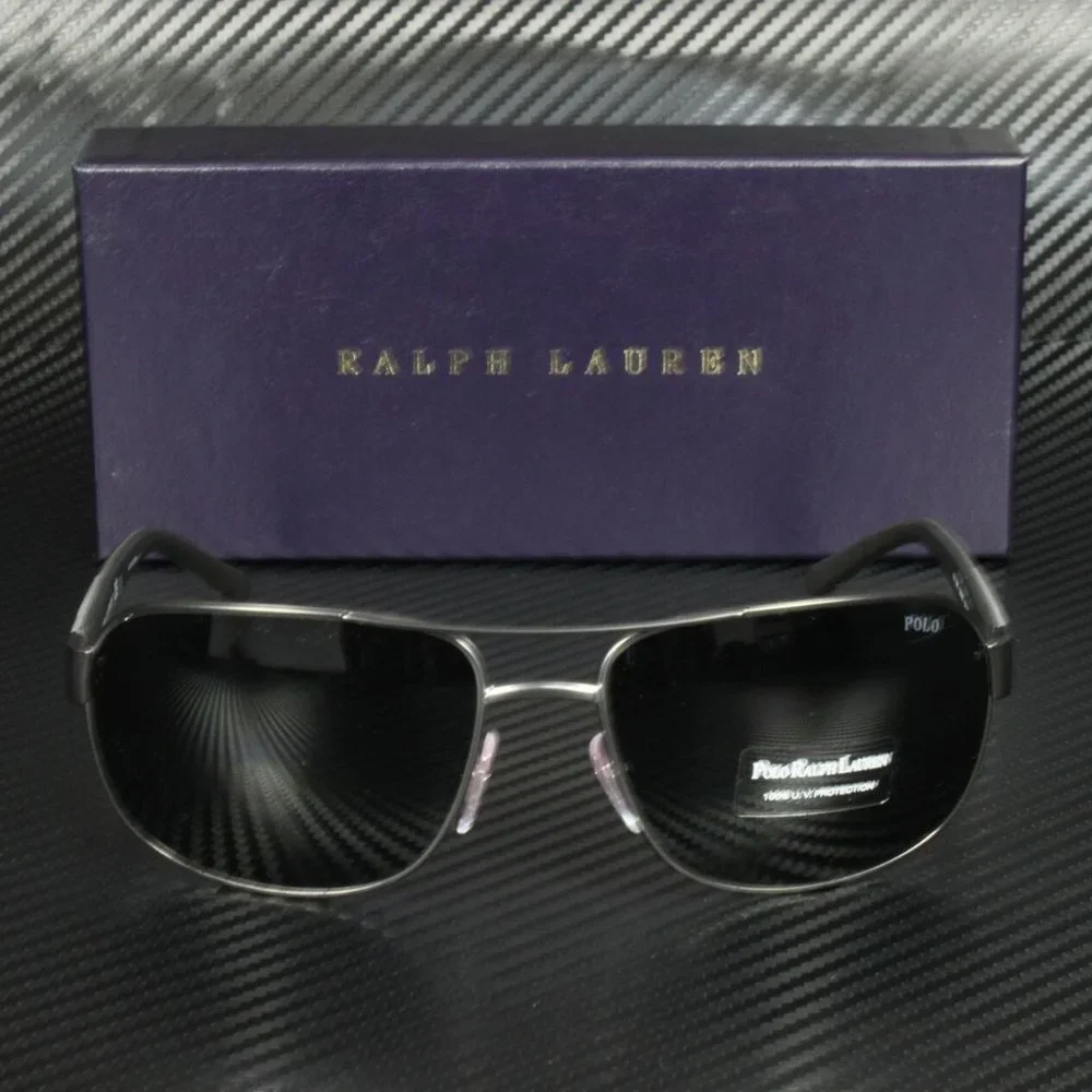 NEW Ralph Lauren Gunmetal Men's Sunglasses w/ box